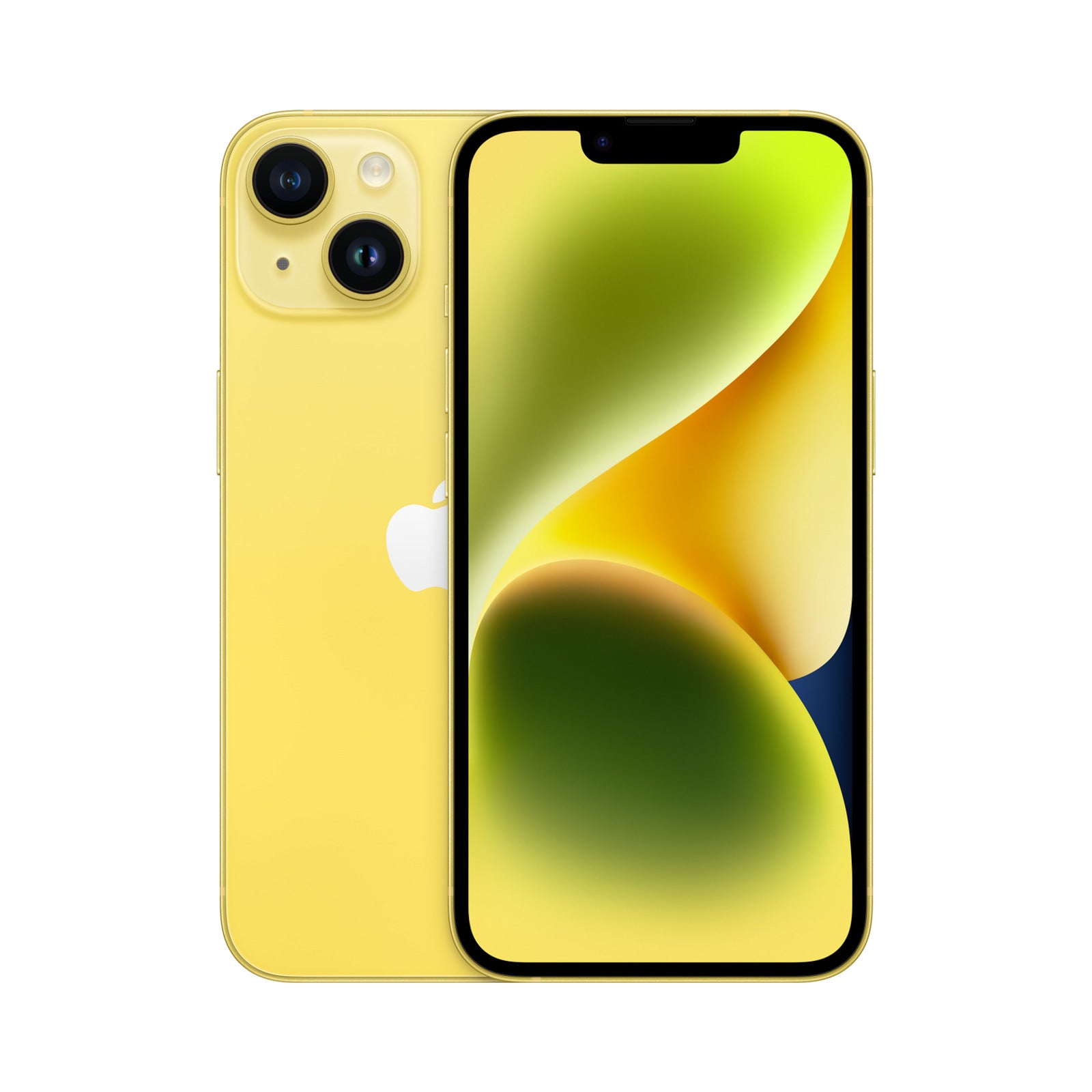 Photo officielle Apple de iPhone 14 en Yellow