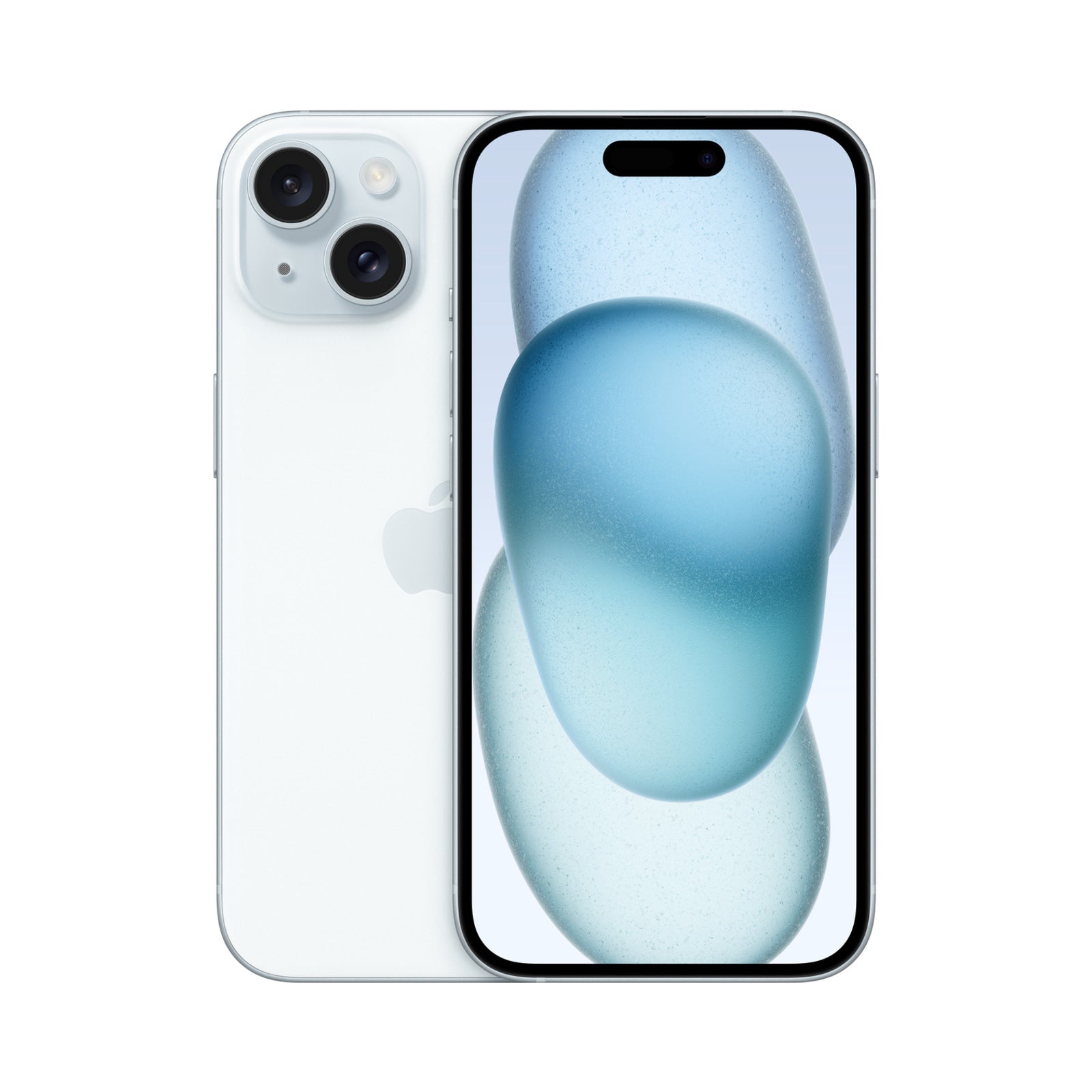 Photo officielle Apple de iPhone 15 en Blue