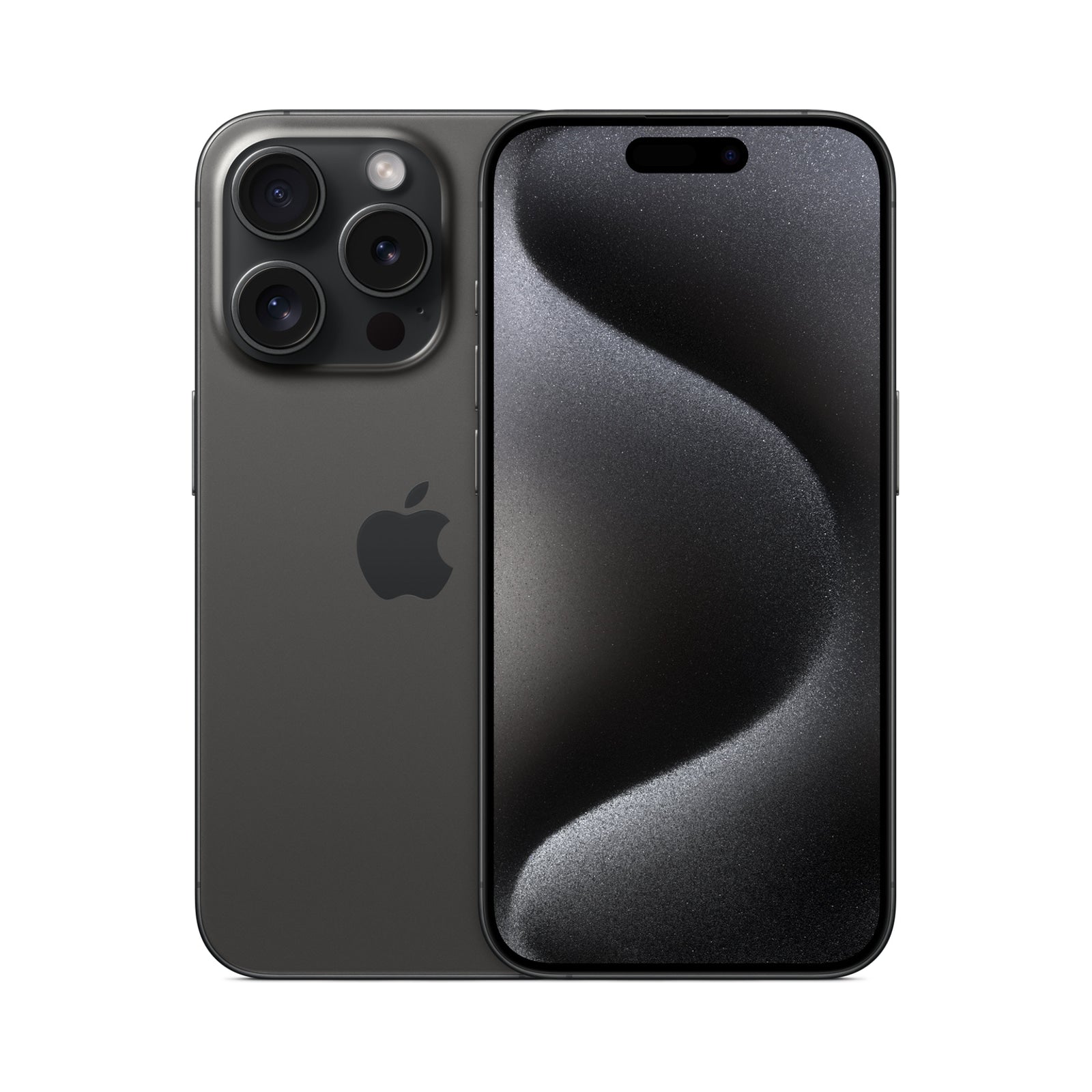 Photo officielle Apple de iPhone 15 Pro en Black Titanium