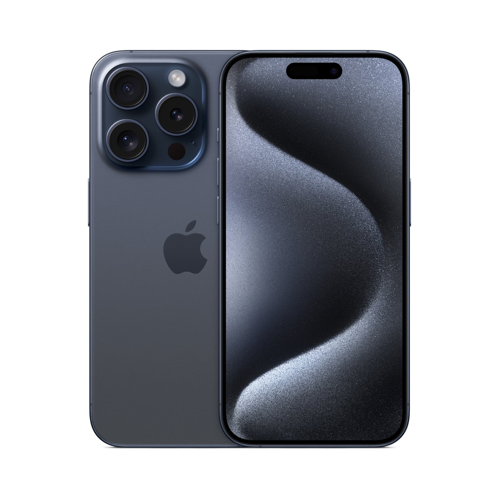 Photo officielle Apple de iPhone 15 Pro en Blue Titanium