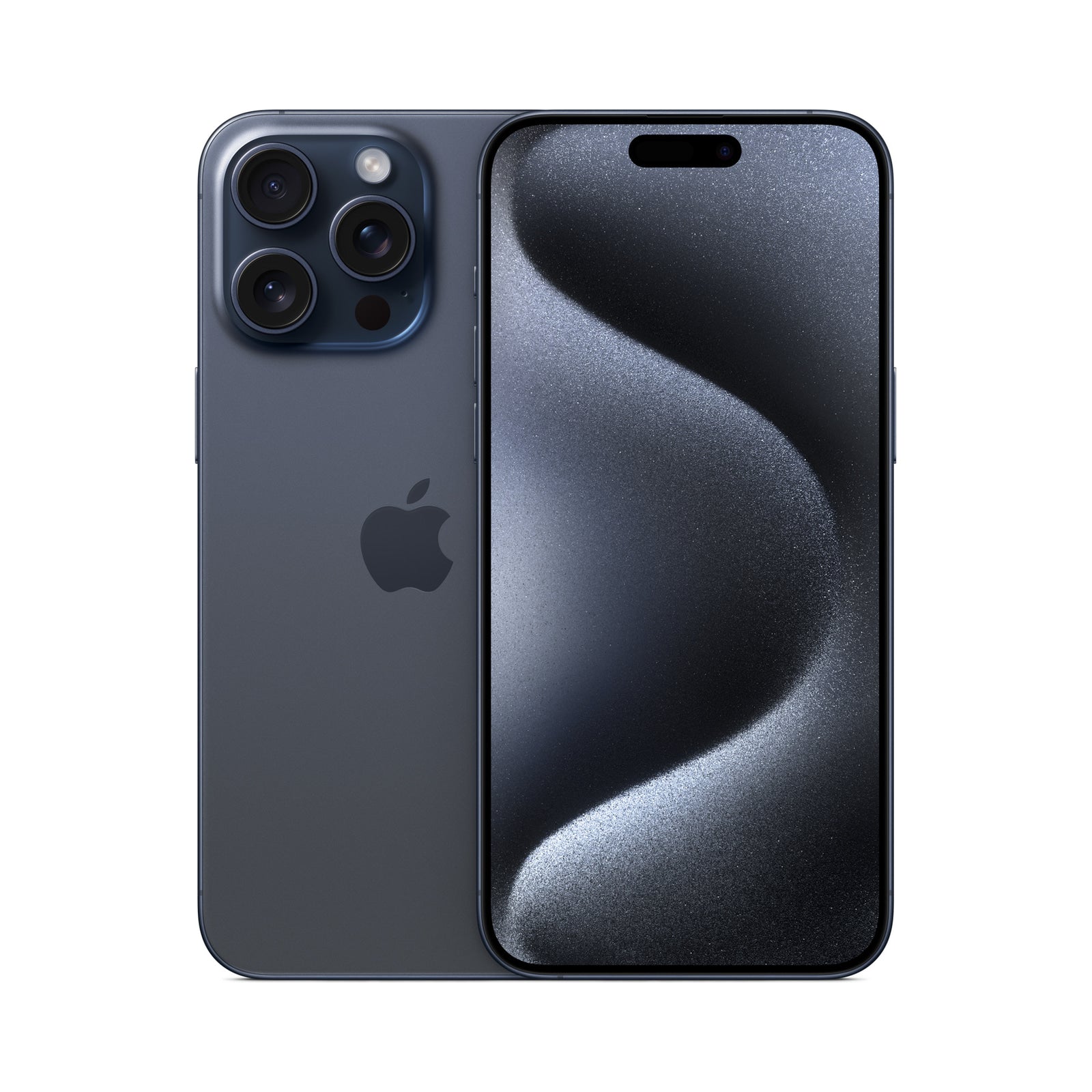Photo officielle Apple de iPhone 15 Pro Max en Blue Titanium