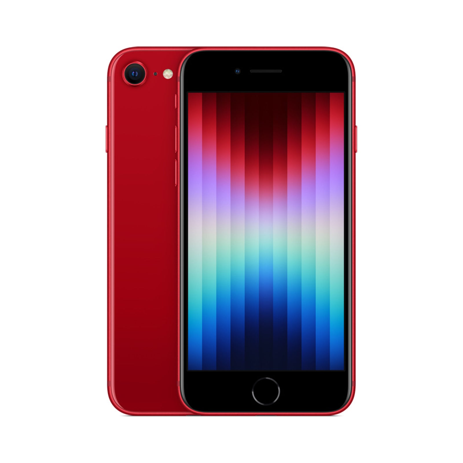 Photo officielle Apple de iPhone SE 3 (2022) en Product Red