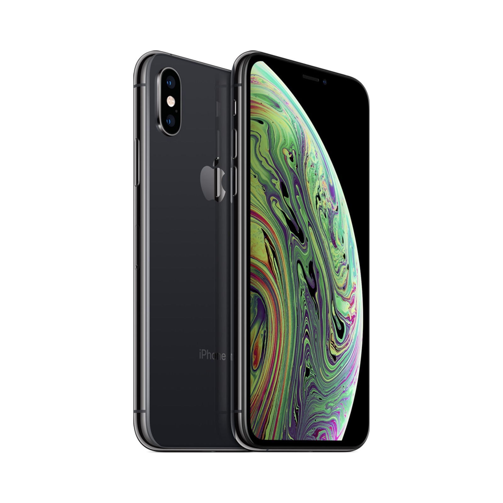 Photo officielle Apple de iPhone XS en Space Gray