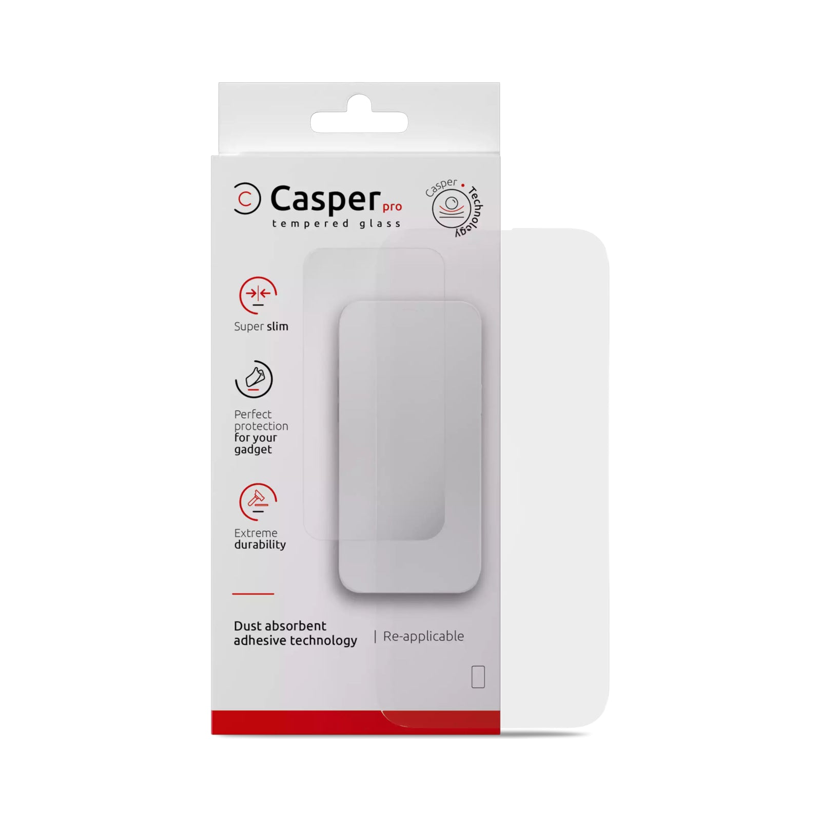 Verre trempé Casper Pro – iPhone 16 Pro / 17 / 17 Pro / 18 Pro